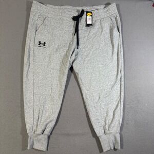 Under Armour Women's Gray Loose Fit Jogger‎ Tapered Sweatpants Size 3X
